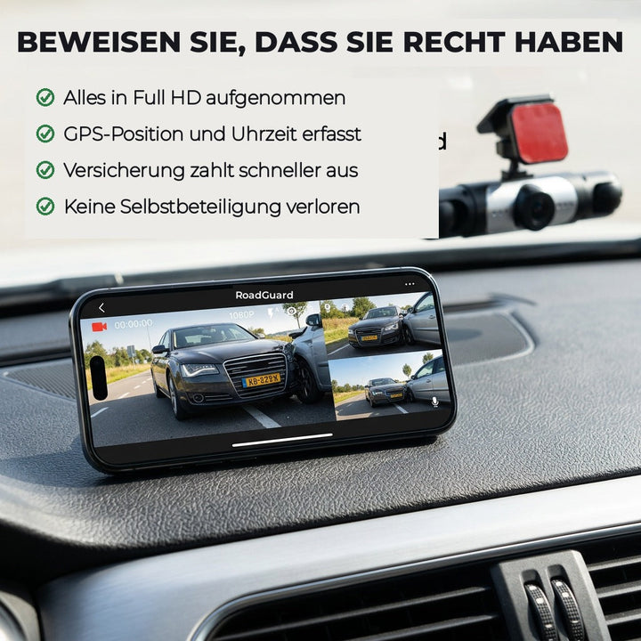 4-channel dash cam with night vision, GPS and 360° coverage