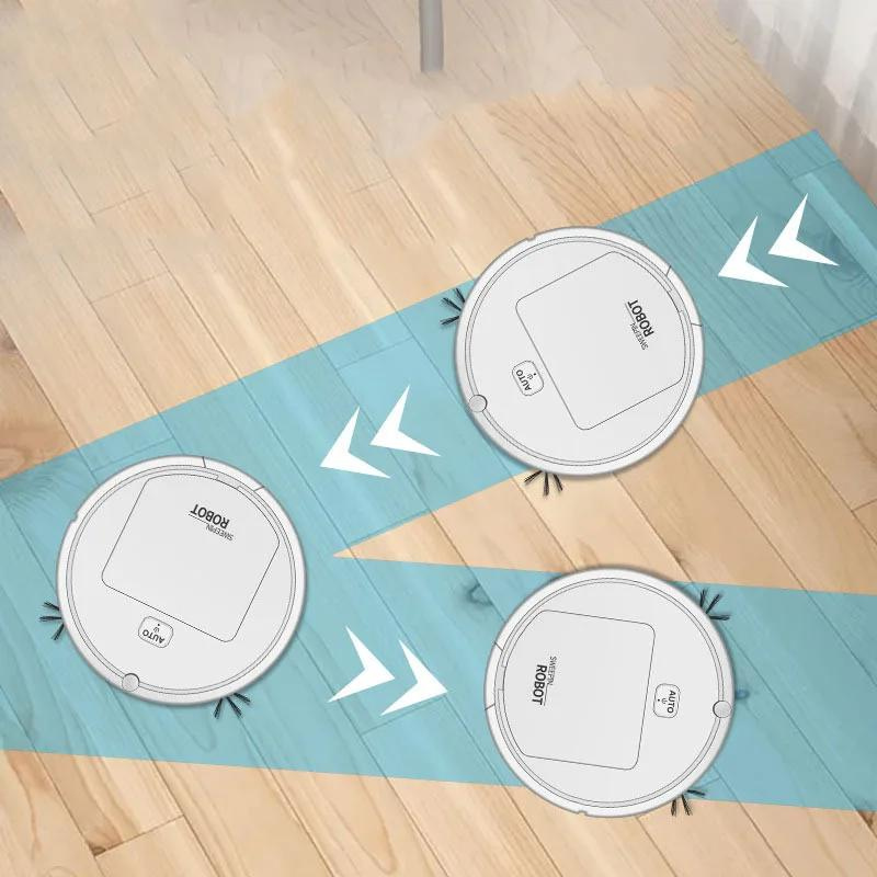 Robot Vacuum Cleaner with Automatic Navigation and Dual Side Brushes