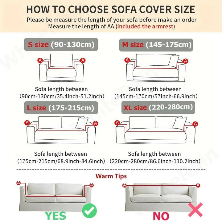 Sofa Cover Slipcover for Couch with Ribbed Jacquard and Non-Slip Backing Cat Protector