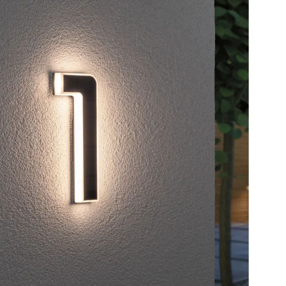 Solar-Powered House Number with LED and Dusk Sensor