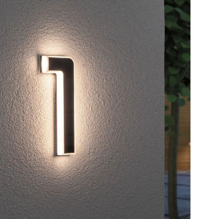 Solar-Powered House Number with LED and Dusk Sensor