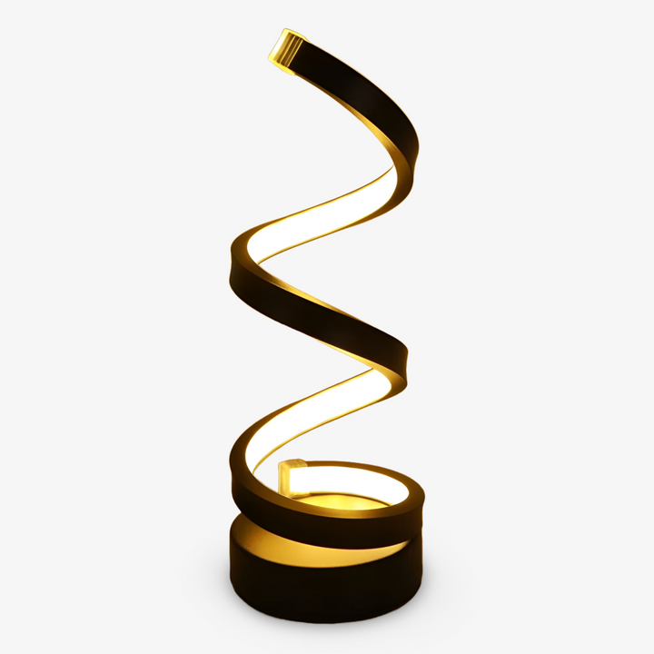 Spiral LED Table Lamp with Adjustable Color Temperature for Desk and Dining Room