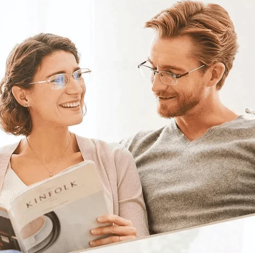 Multifocal Blue-Light-Blocking Reading Glasses – VisionPlus