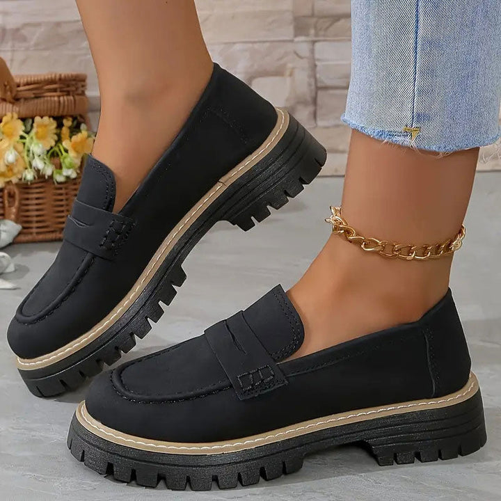 Orthopedic Comfort Loafers with Padded Platform Sole