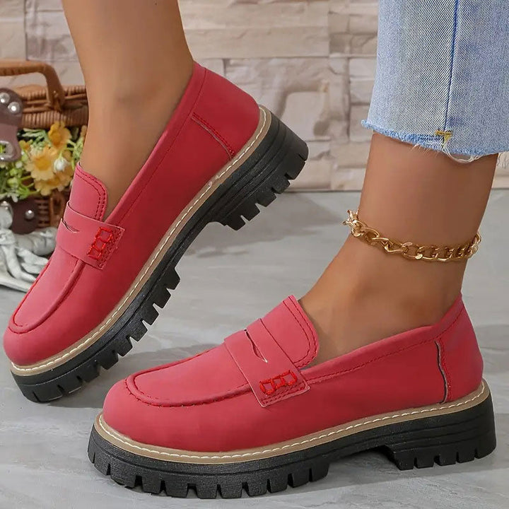 Orthopedic Comfort Loafers with Padded Platform Sole