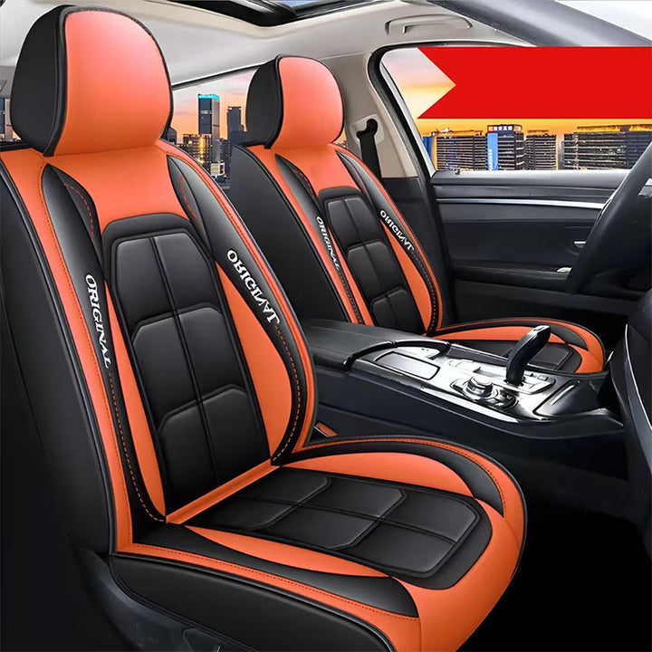 Front car seat covers, 2-piece PU leather set with universal fit