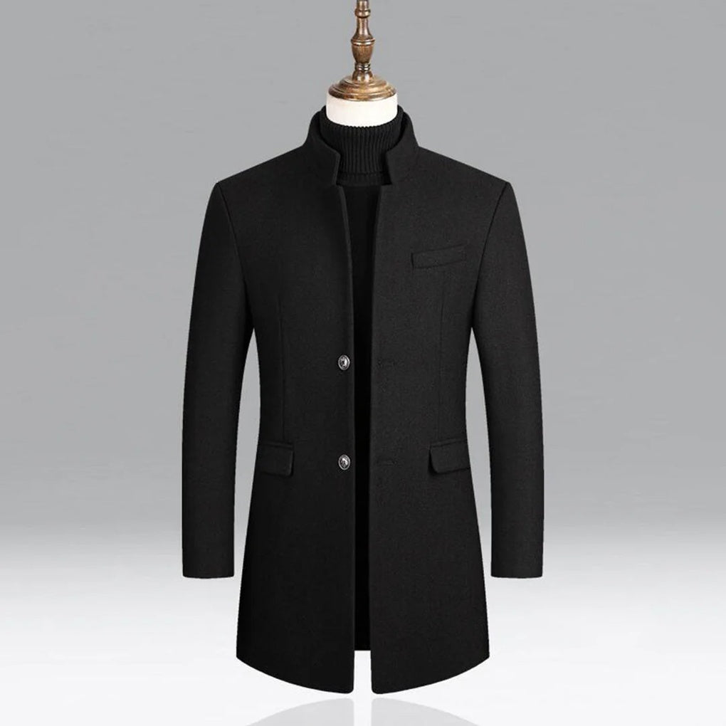 Men’s Elegant Wool Classic Coat Timeless Formal Layer