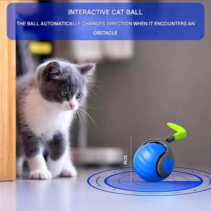 Interactive Cat Ball Toy – Self-Moving Rolling Play Sphere