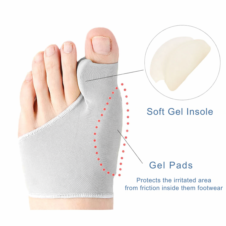 Toe Separators for Bunions with Gel Cushion Pad and Elastic Sleeve