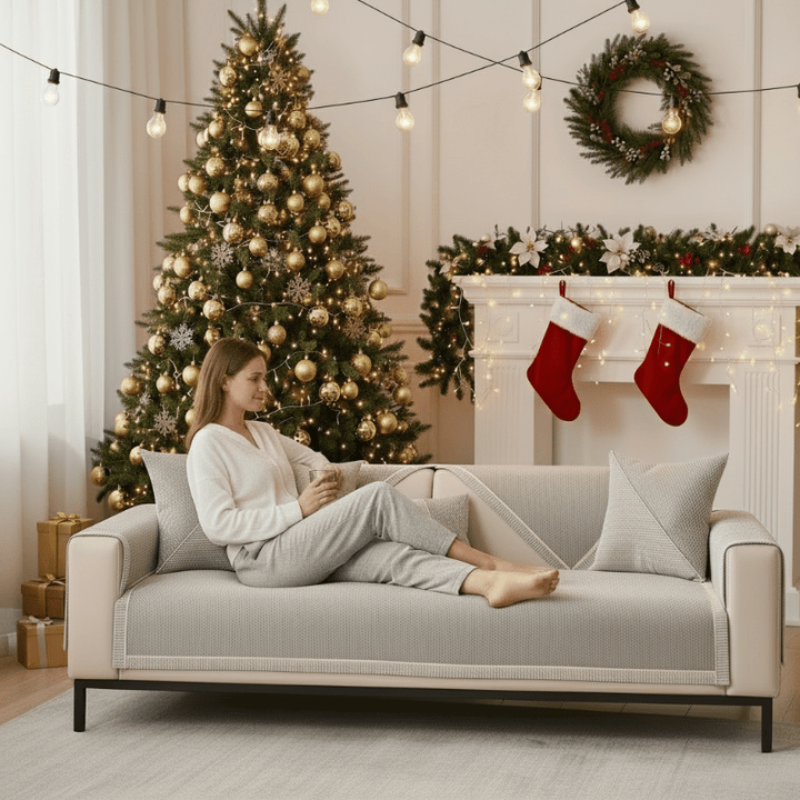 Universal sofa cover with non-slip back to protect the sofa