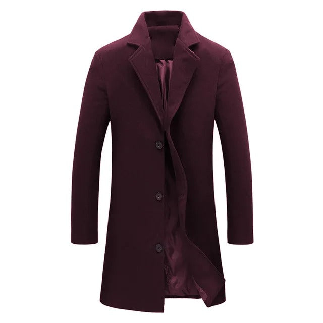 Men's Wool Coat for Fall and Winter - Tomas