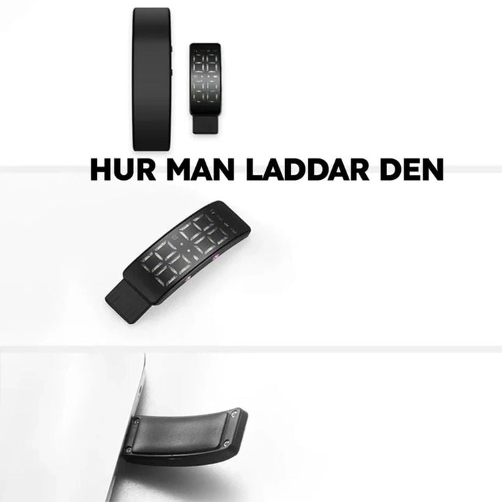 Vibrating Wrist Alarm Clock with Silent LED Display and USB Charging Wristband