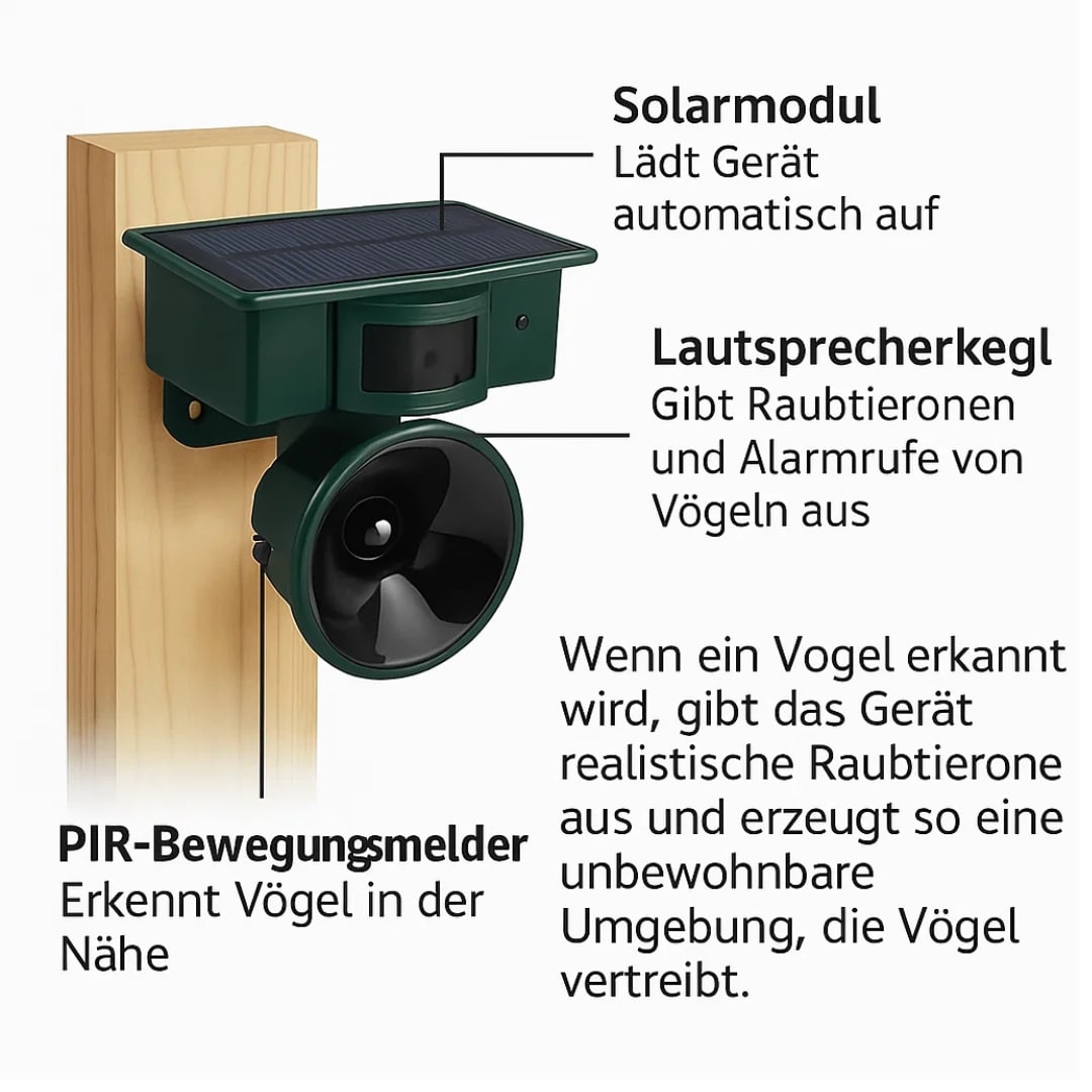 Keep Pigeons Off Your Balcony and Garden | Bird Defense Device | VogelBlock