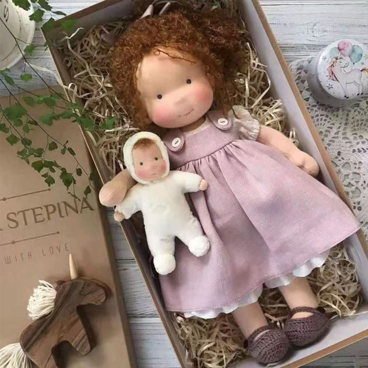 Handmade Waldorf Doll Made of Natural Materials – 30 cm