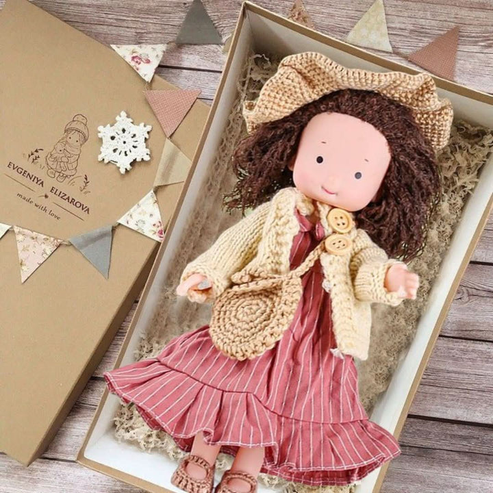 Handmade Waldorf Doll Made of Natural Materials – 30 cm