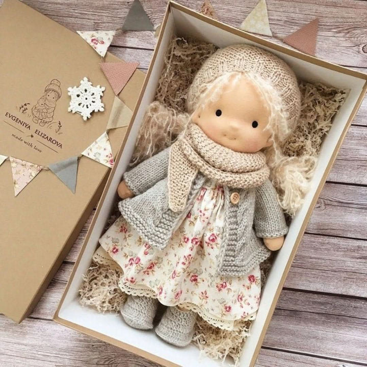 Handmade Waldorf Doll Made of Natural Materials – 30 cm