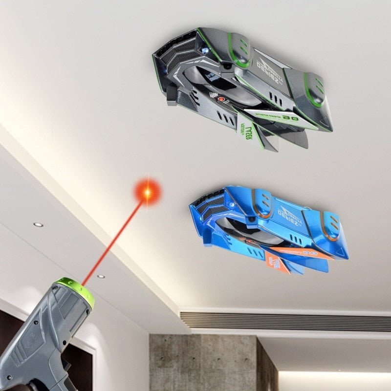 Wall Climbing Rc Car with Laser Pointer Control and USB Rechargeable Battery