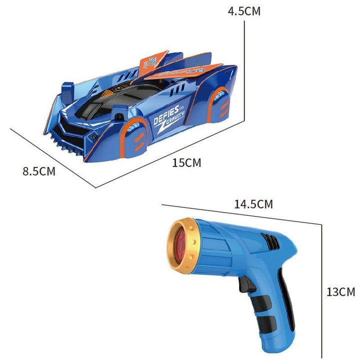 Wall Climbing Rc Car with Laser Pointer Control and USB Rechargeable Battery