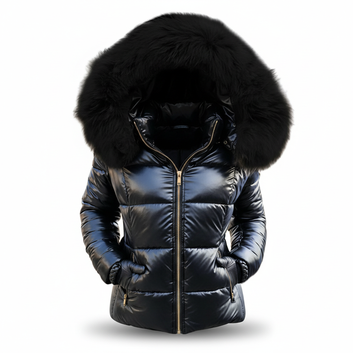 Women's Thick Lined Winter Jacket with Hood, Wind- and Water-Repellent.
