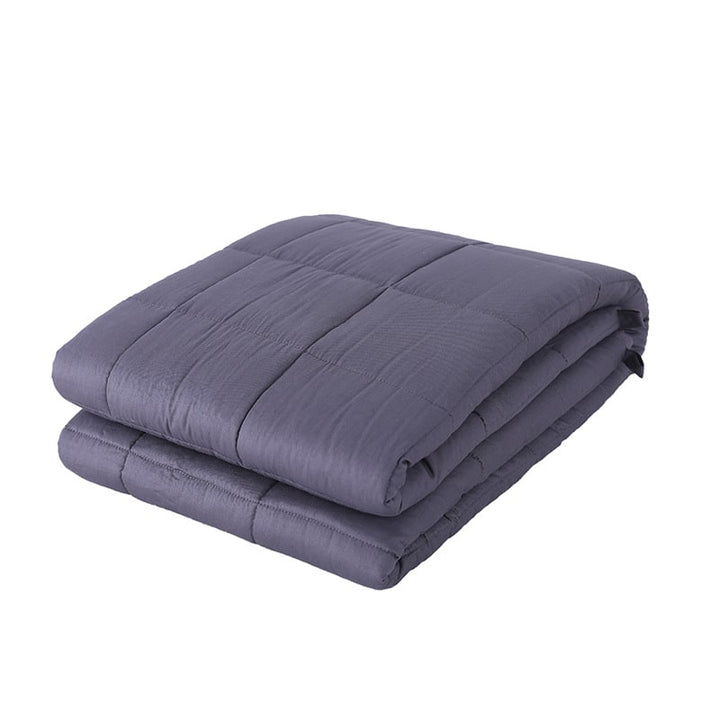 Weighted Blanket for Sleep and Stress Relief with Quilted Cotton Design Throw