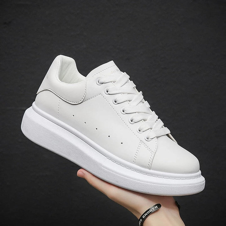 White Men's Sneakers | Thick, Comfortable Sole | Timeless Design