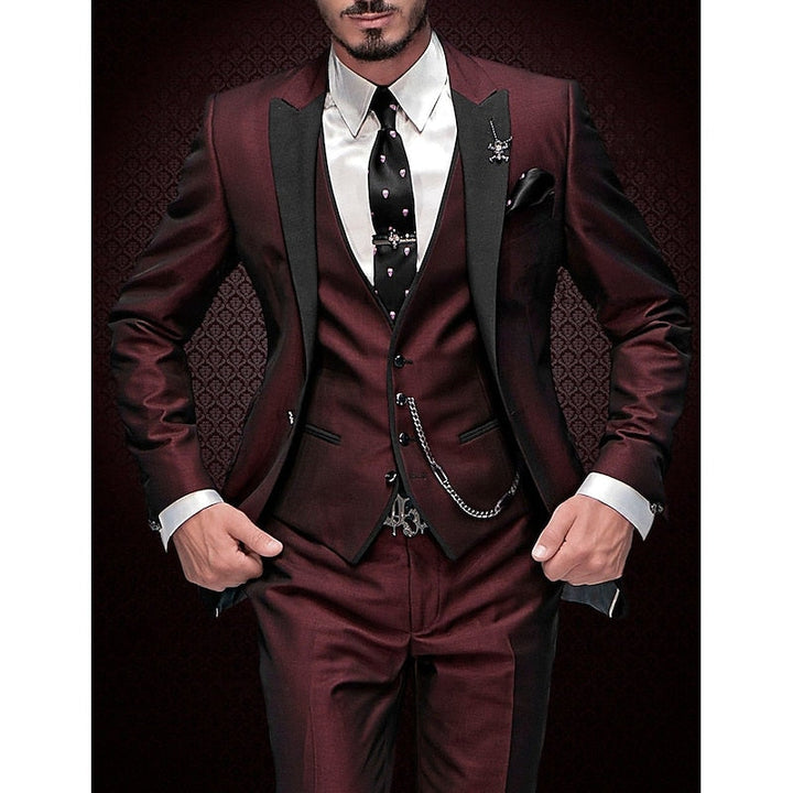 Elegant, tailored three-piece men's suit set for special occasions